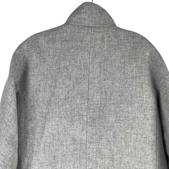 J. Crew Cocoon Coat in Italian Stadium Cloth Wool Blend Gray Size 2 - Picture 9 of 11